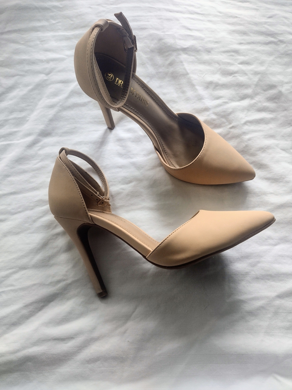 Dream Pairs Nude Ankle-Strap Heels
